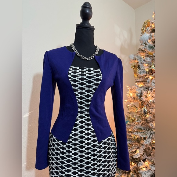 Oxiuli Women's Pencil Dress Blue•Size M - Picture 3 of 5